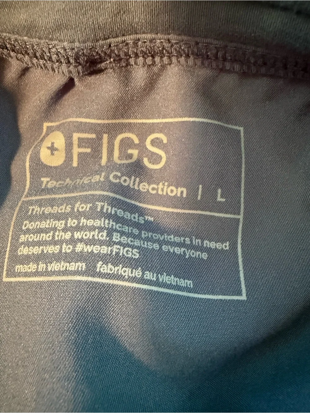 FIGS Axim Cargo Scrub Pants Dark Harbor Size L Straight Leg